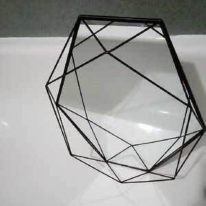 Geometric Black Metal Frame Decor